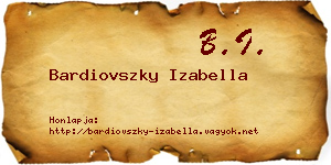 Bardiovszky Izabella névjegykártya